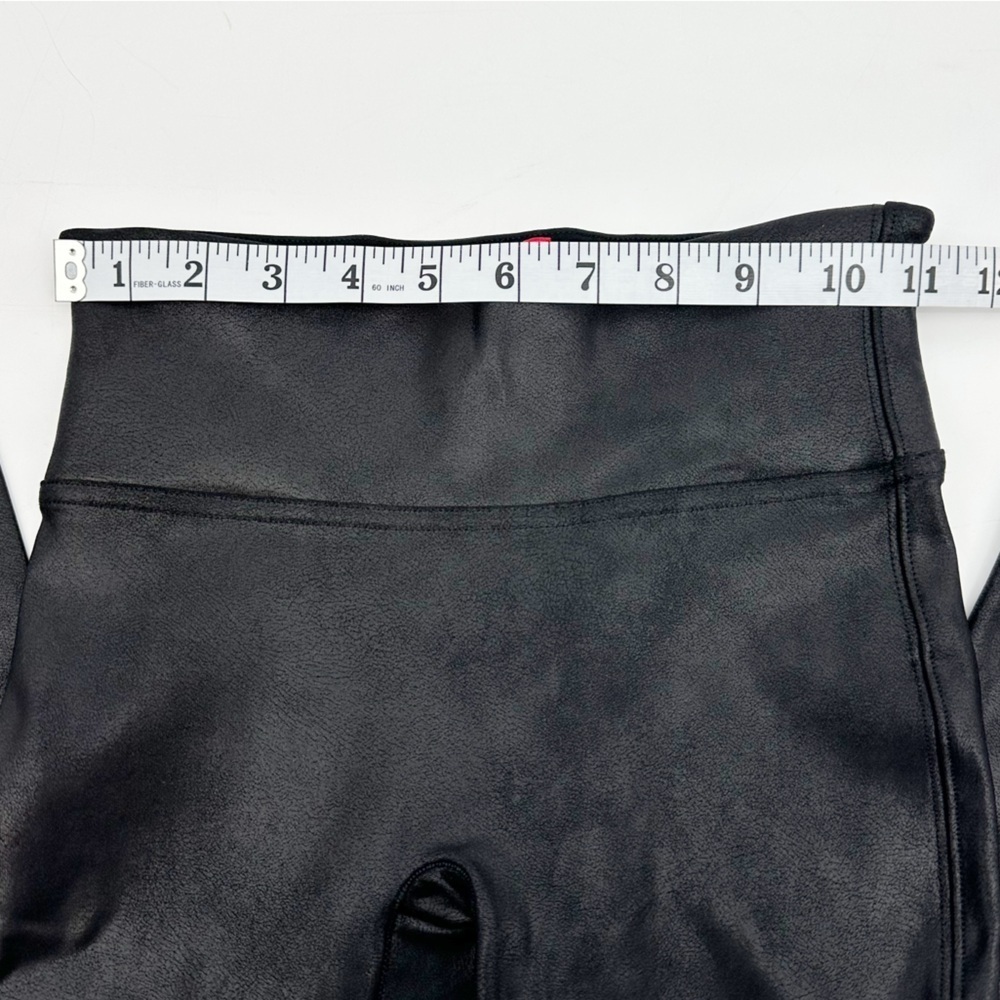 Spanx Black Faux Leather Leggings XS High Rise Shaping - Picture 9 of 12